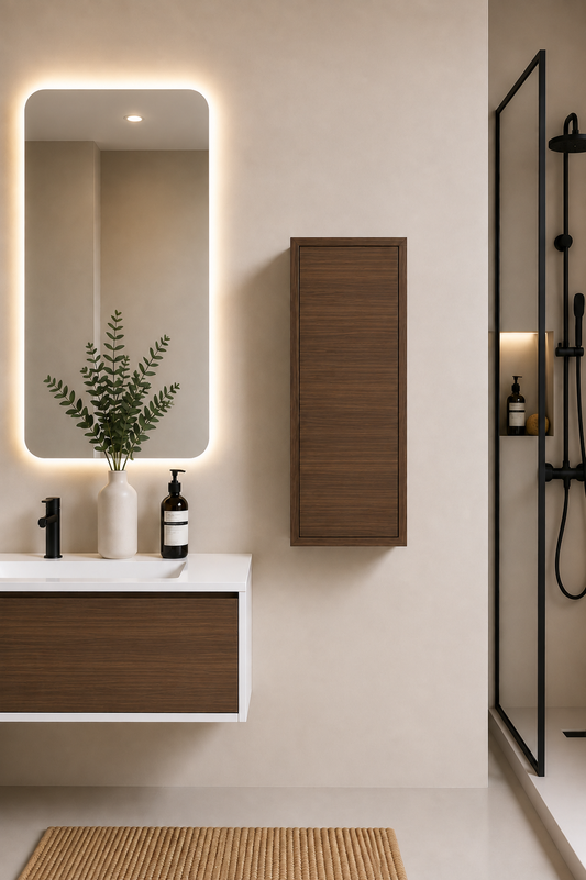 Columna de baño FLORENCIA 70 cm, acabado Fresno Tea