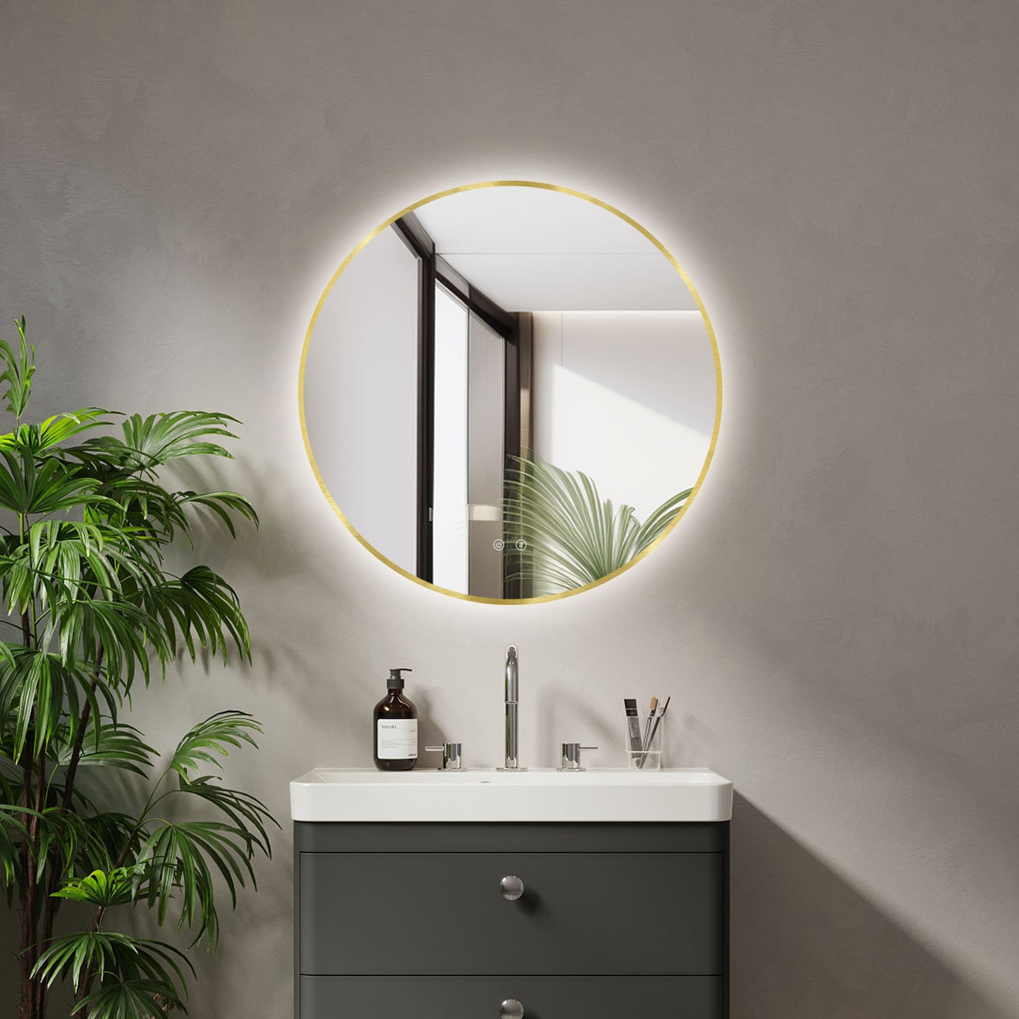 LED-spegel Ares Gold