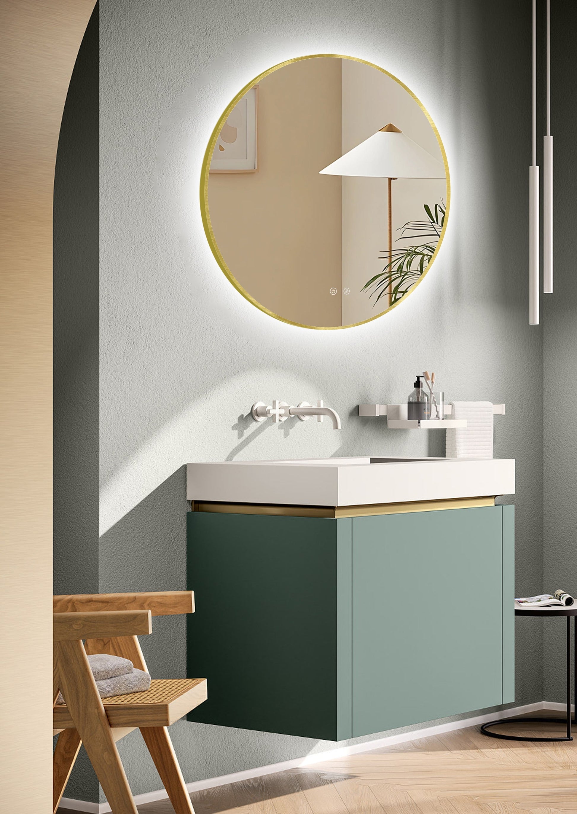 LED-spegel Ares Gold