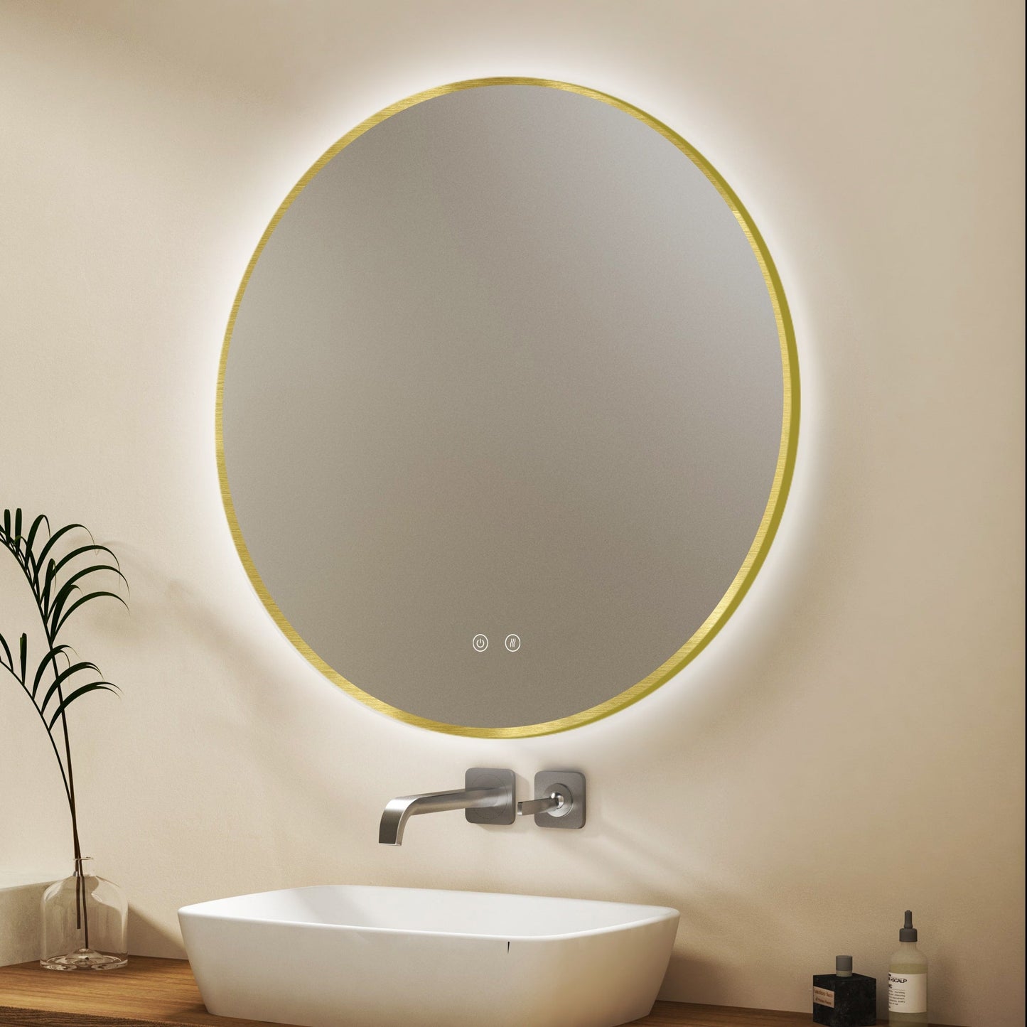 LED-spegel Ares Gold