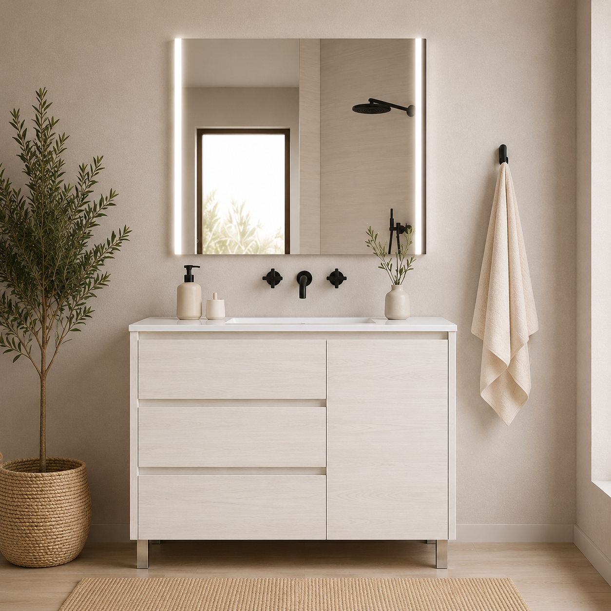 Pack VOLUM + LED-spegel MEGAN