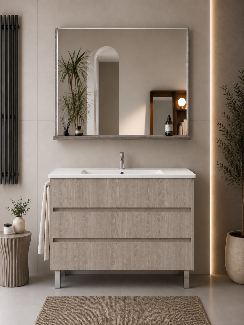 Badrumsmöbel IMPERIA med handfat · Ek Smoky