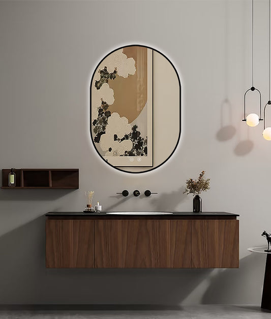 LED-spegel Selene svart